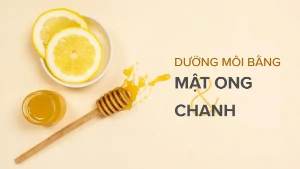 alt: Dưỡng môi bằng mật ong và chanh