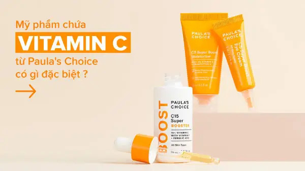 alt text: Hình ảnh chai serum vitamin C và một lát cam tươi, tượng trưng cho việc bổ sung vitamin C cho da.