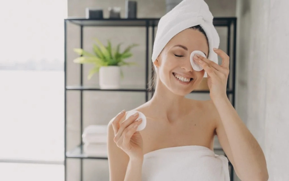 Không chà xát mạnh khi tẩy trang để tránh gây tổn thương cho da