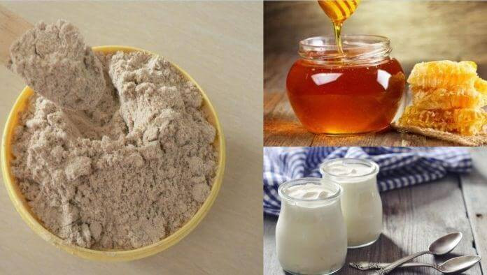 mặt nạ cám gạo, sữa chua và mật ong